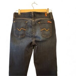 7 For All Mankind Dark Blue Midrise Ankle Skinny Jeans Women's Size 26
